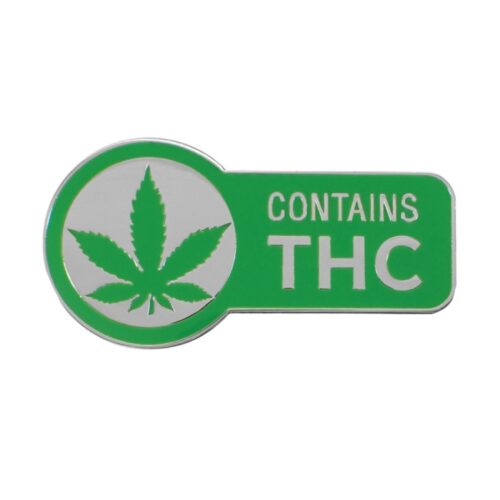 420 Pins - Contains THC Enamel Pin
