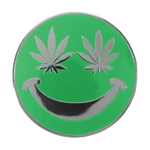 420 Pins - Weed Eyes Smiley Face Enamel Pin