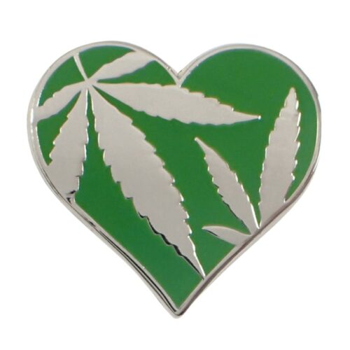 Weed Pins - Weed Heart Enamel Pin